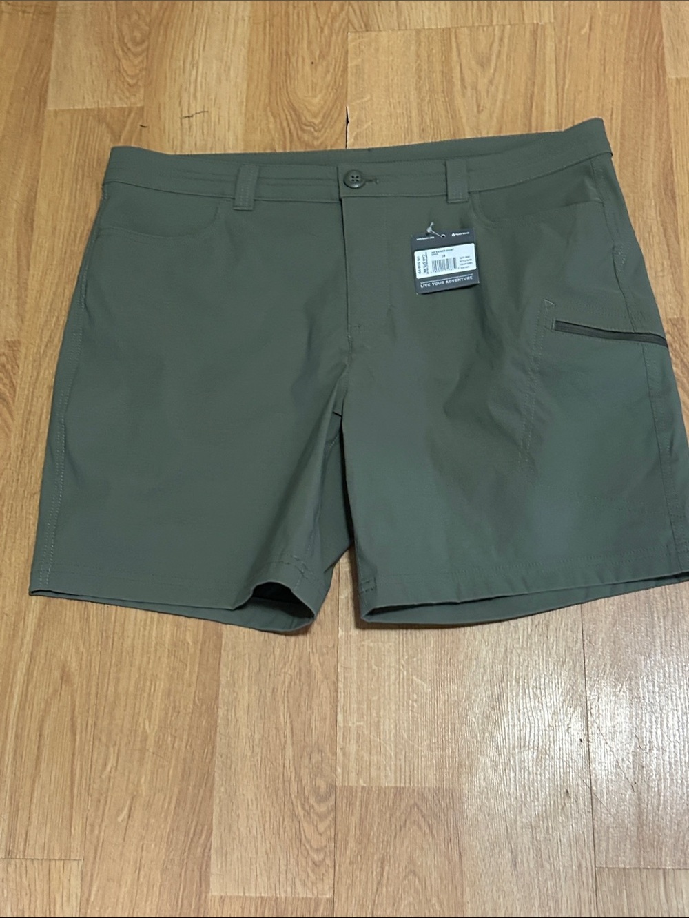 Eddie Bauer Rainer Olive Green Active Outdoor Shorts Size 14 NWT